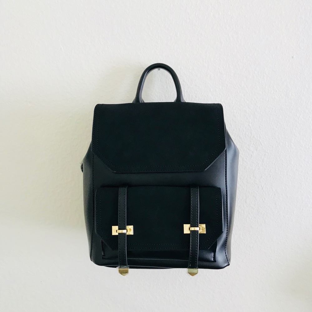 Mini Suede Leather Backpack - Picture 5 of 6